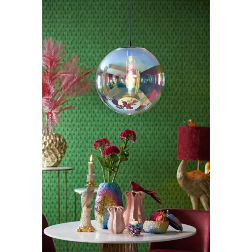 1-es arany-szivárvány üvegbúrás design függeszték