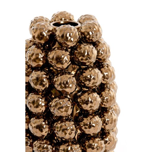 Különleges bronz metálfényű váza 17cm