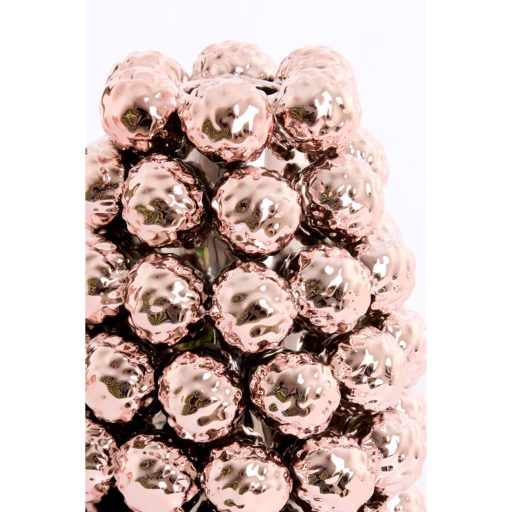 Különleges púder, rózsaszín, metálfényű váza 24cm