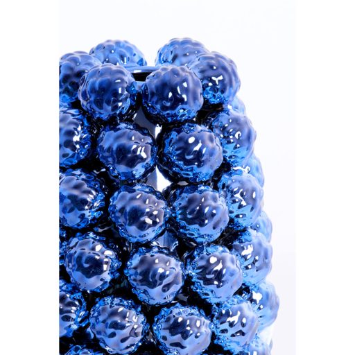 Különleges kék metálfényű váza 28cm