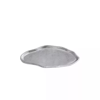 Organikus formájú, antik ezüst dekor tál