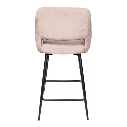 Khaki árnyalatú, design bárszék –Fekete fém lábakkal