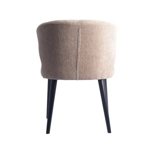 Karfás design szék – Krém kárpitozás, fekete lábakkal