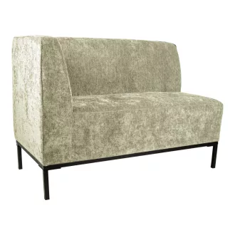   Modern krém színű designer kanapé , bal karos  fekete fém lábakkal – kárpitozott nappali kanapé minimalista stílusban