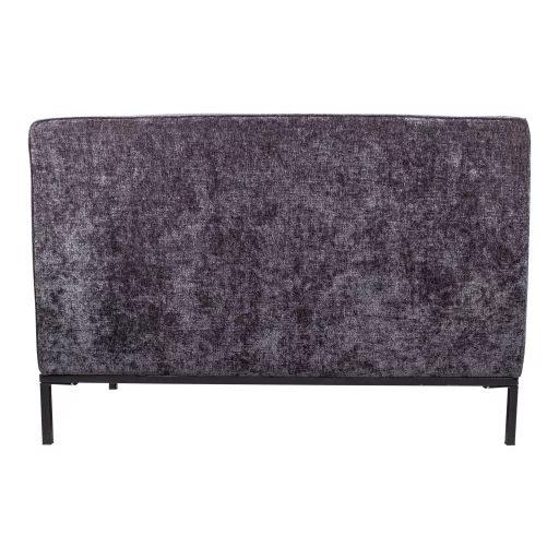 Modern antracit szürke designer kanapé , bal karos  fekete fém lábakkal – kárpitozott nappali kanapé minimalista stílusban