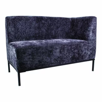   Modern antracit szürke designer kanapé , jobb karos  fekete fém lábakkal – kárpitozott nappali kanapé minimalista stílusban