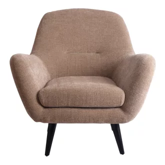   Krém lounge fotel fekete lábakkal – modern design karosszék