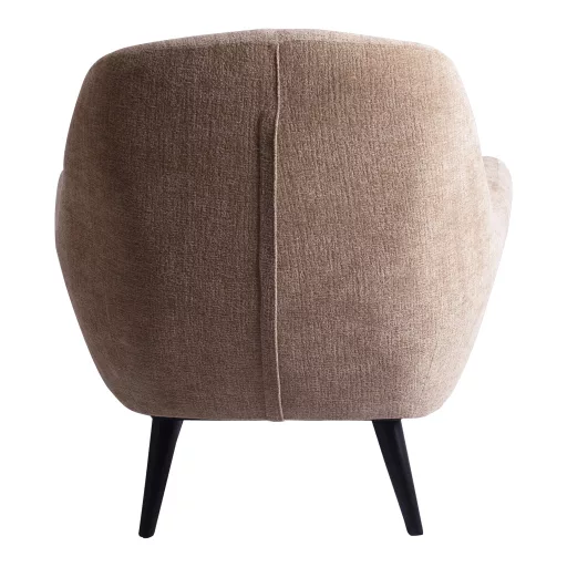 Krém lounge fotel fekete lábakkal – modern design karosszék