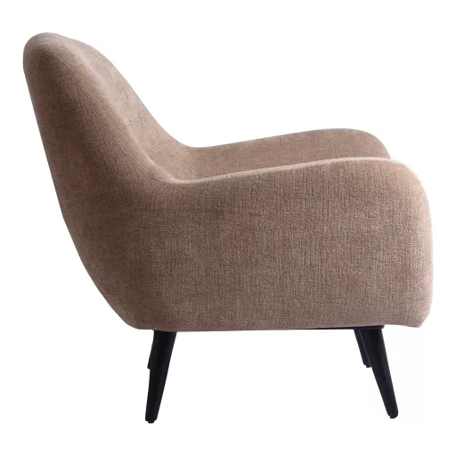 Krém lounge fotel fekete lábakkal – modern design karosszék