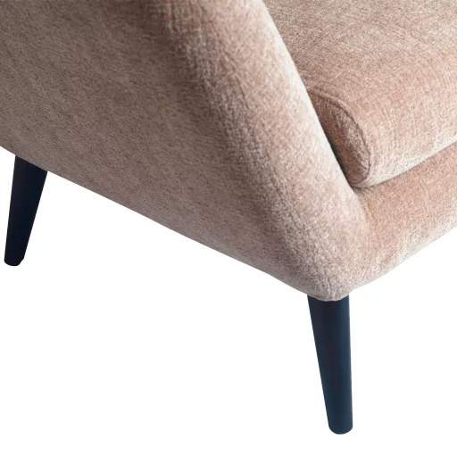 Krém lounge fotel fekete lábakkal – modern design karosszék