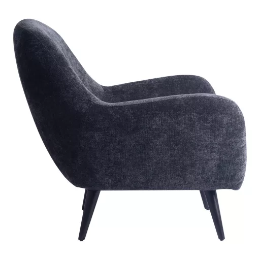 Sötétszürke lounge fotel karfákkal – modern design karosszék