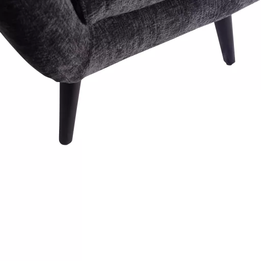 Sötétszürke lounge fotel karfákkal – modern design karosszék