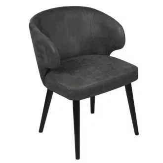 Kárpitozott design szék –Antracit, fekete lábakkal