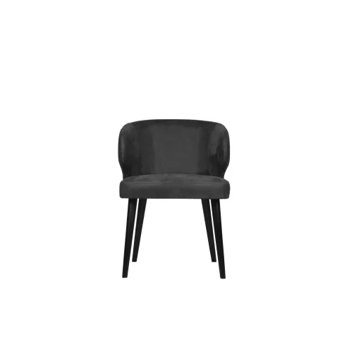 Kárpitozott design szék –Antracit, fekete lábakkal