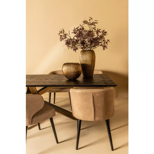 Kárpitozott design szék –Antracit, fekete lábakkal