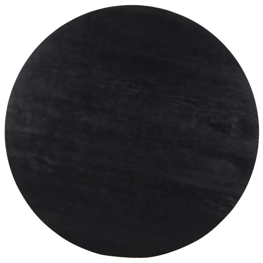 Kerek fa dohányzóasztal lamellás talppal – modern design nappali asztal