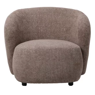   Barna lounge fotel textil kárpittal – modern design karosszék nappaliba