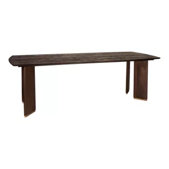   Prémium mangófa étkezőasztal fém lábakkal – 200×100 cm modern design étkezőasztal