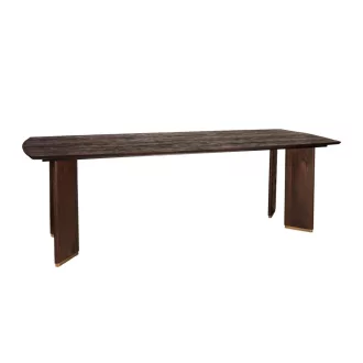   Prémium mangófa étkezőasztal fém lábakkal – 240×100 cm modern design étkezőasztal