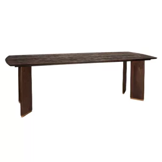   Prémium mangófa étkezőasztal fém lábakkal – 280×110 cm modern design étkezőasztal