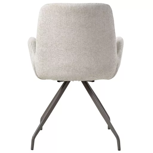 Karfás design szék – Bézs kárpitozás, forgatható lábbal