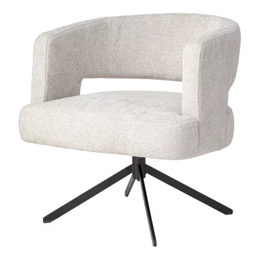 Forgatható design szék – Bézs buklé kárpitozással