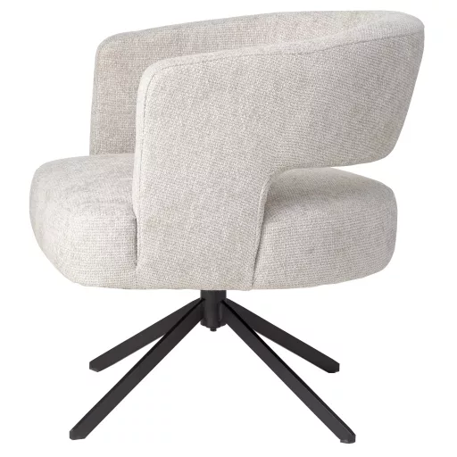 Forgatható design szék – Bézs buklé kárpitozással