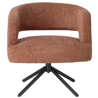 Forgatható design szék – Barna buklé kárpitozással