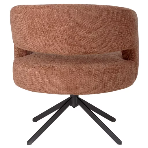 Forgatható design szék – Barna buklé kárpitozással