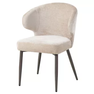   Kárpitozott design szék – Bézs buklé, modern formavilág