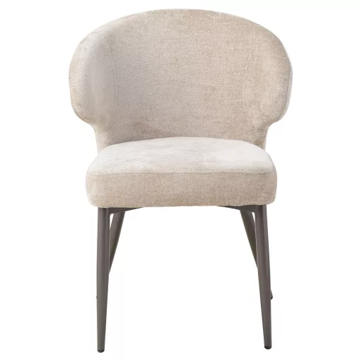 Kárpitozott design szék – Bézs buklé, modern formavilág