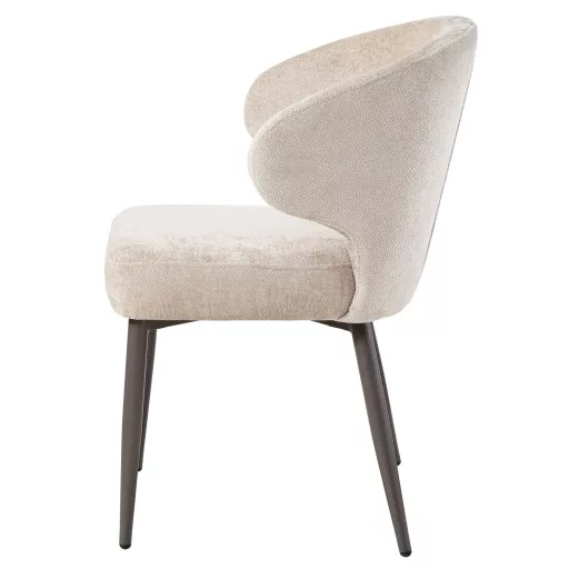 Kárpitozott design szék – Bézs buklé, modern formavilág