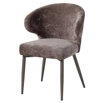  Kárpitozott design szék – Barna buklé, modern formavilág