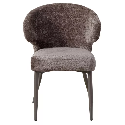 Kárpitozott design szék – Barna buklé, modern formavilág