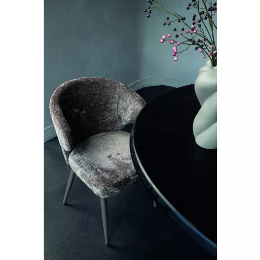 Kárpitozott design szék – Barna buklé, modern formavilág