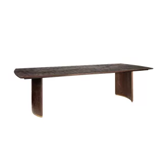   Prémium mangófa étkezőasztal fém lábakkal – 280×110 cm modern design étkezőasztal