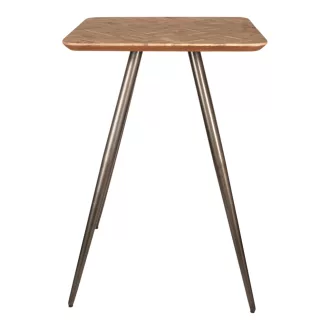 Fa bárasztal fém lábakkal – modern design magas asztal