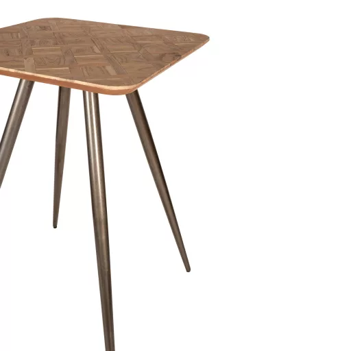 Fa bárasztal fém lábakkal – modern design magas asztal