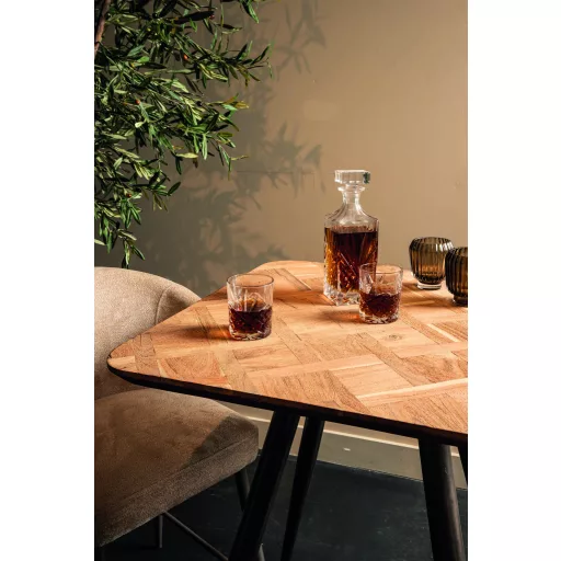 Fa bárasztal fém lábakkal – modern design magas asztal
