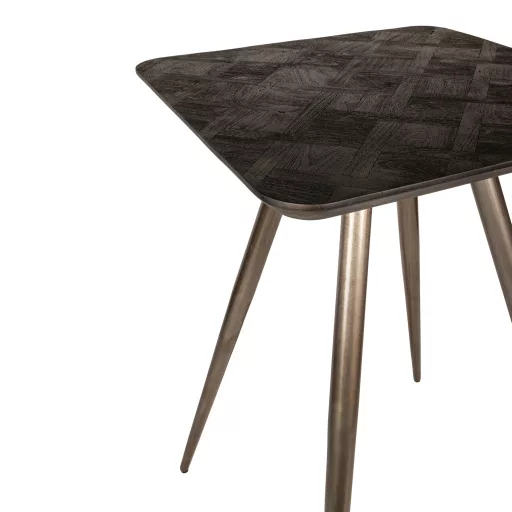 Fa bárasztal fém lábakkal – modern design magas asztal