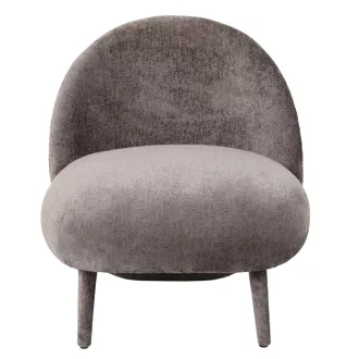   Világos, melegarna lounge fotel íves háttámlával – modern design karosszék
