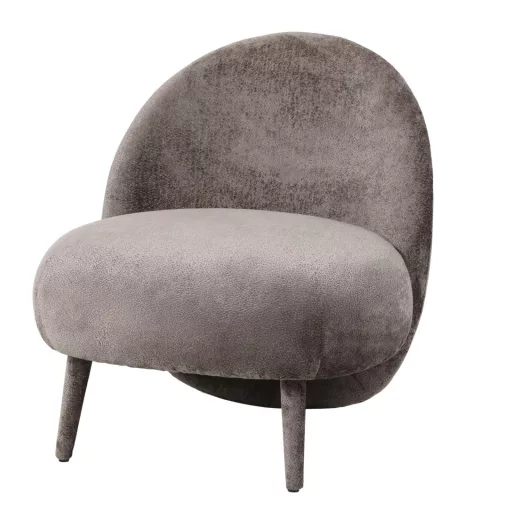 Világos, melegarna lounge fotel íves háttámlával – modern design karosszék