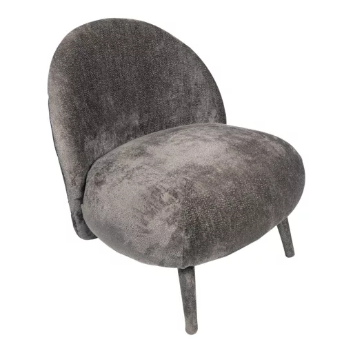 Világos, melegarna lounge fotel íves háttámlával – modern design karosszék