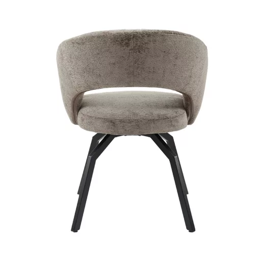 Kárpitozott design szék – Barna buklé, fekete lábakkal