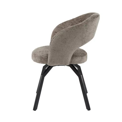 Kárpitozott design szék – Barna buklé, fekete lábakkal