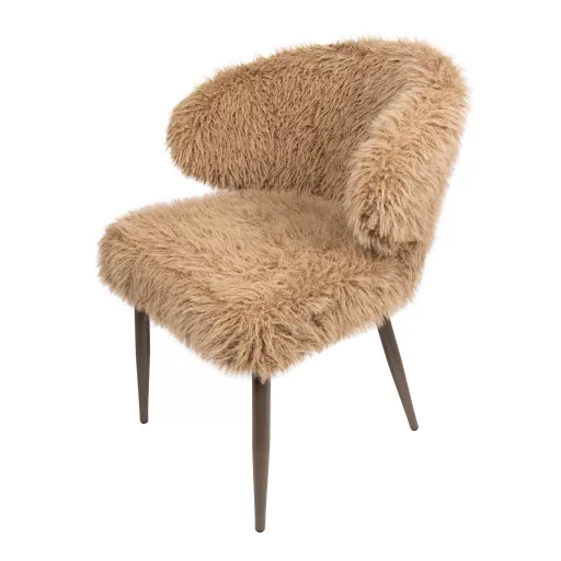 Kárpitozott design szék – Bézs, extra puha textilborítással