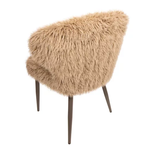 Kárpitozott design szék – Bézs, extra puha textilborítással