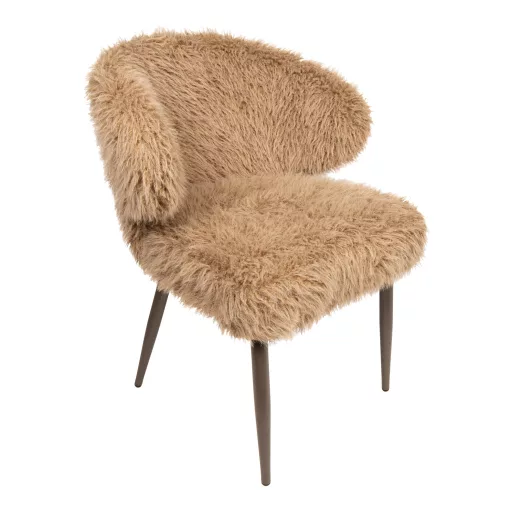Kárpitozott design szék – Bézs, extra puha textilborítással