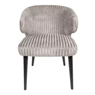   Kárpitozott design szék – Világosszürke textil, fekete lábakkal