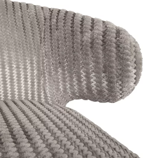 Kárpitozott design szék – Világosszürke textil, fekete lábakkal